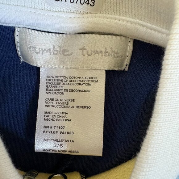 Vintage? Baby Boys One Piece Outfit 3-6 months Baseball Blue Collared - Picture 8 of 9